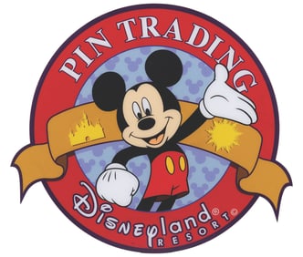 A Disneyland Resort Pin Trading Sign.