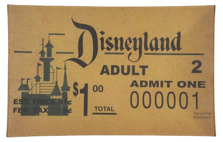 A Disneyland 50th Anniversary Ticket Plate.