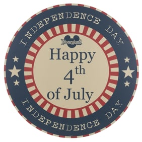 A Disneyland 4th of July Sign.