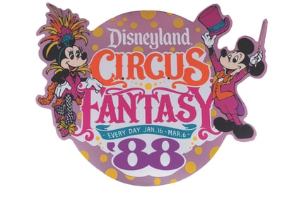 A Disneyland Circus Fantasy 1988 Sign.