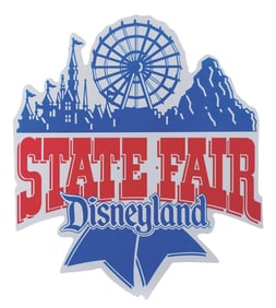 A Disneyland State Fair Lamppost Sign.