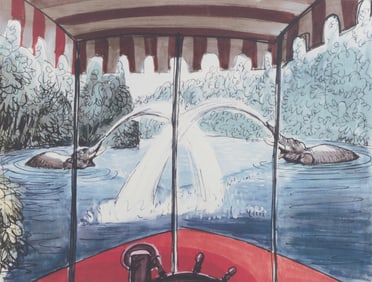 A Disneyland Hotel Jungle Cruise Concept Art Print.