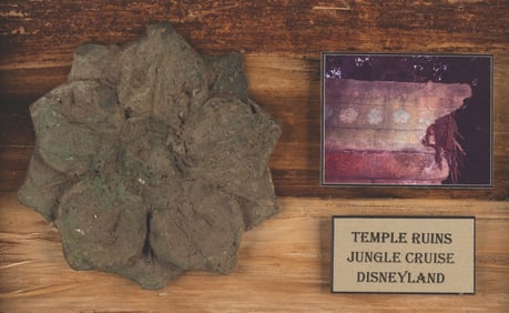 A Disneyland Jungle Cruise Temple Floral Relief Prop.