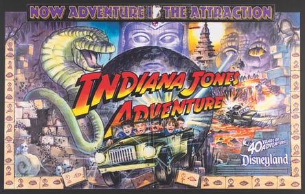 An Early Poster Concept for Indiana Jones Adventure.