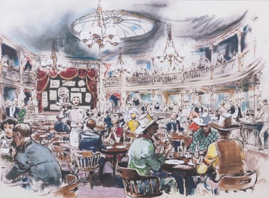 A Disneyland Hotel Golden Horseshoe Saloon Print.