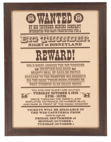 A WED Enterprises Big Thunder Night Poster.