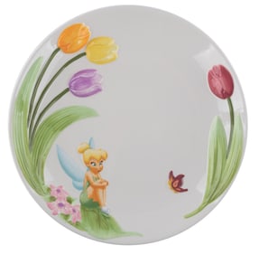 A Disney Store Tinker Bell and Butterfly Charger Plate.