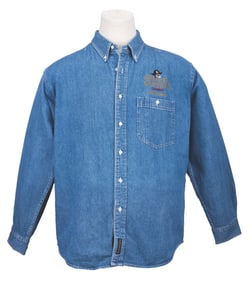 A Pirates of the Caribbean Cast Exclusive Denim Shirt.