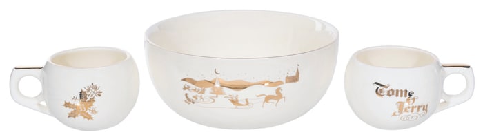 A Club 33 Tom and Jerry Bowl and Cups Set.