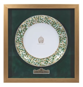 Club 33 Emerald Anniversary Framed Charger Plate.