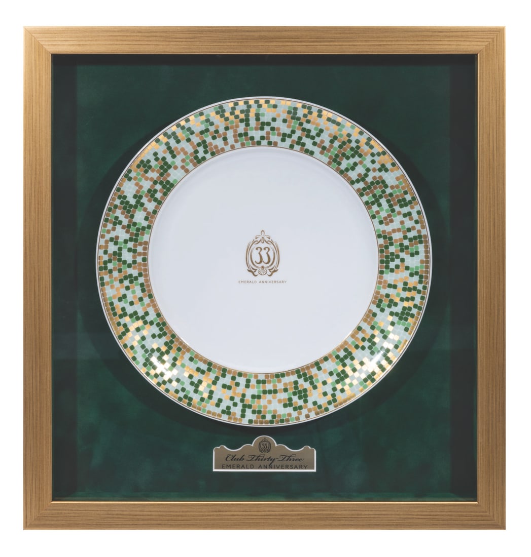 Club 33 Emerald Anniversary Framed Charger Plate. (1 of 3)
