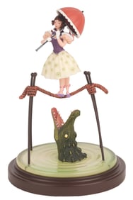 A Haunted Mansion Tightrope Walker Figure.