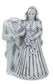 A Haunted Mansion Bride and Groom Ceramic Figure.