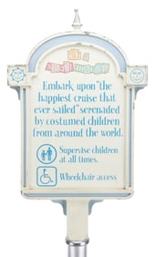 An It’s a Small World Safety Sign.