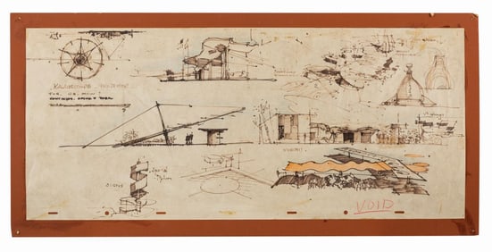 Tomorrowland Early Concept Drawings by Herb Ryman.