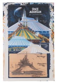 Original Space Mountain 50th Anniversary Artwork by Tim Delaney.