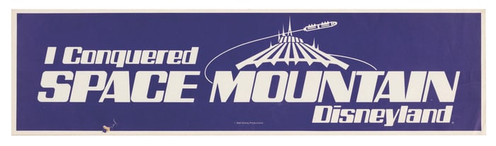 A Cast Member Space Mountain Bumper Sticker.