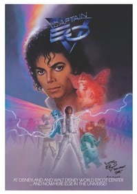 A Signed Captain EO Souvenir Attraction Poster.
