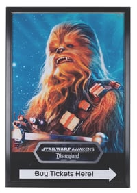 A Star Wars and "Frozen" Disneyland Ticket Sales Sign.