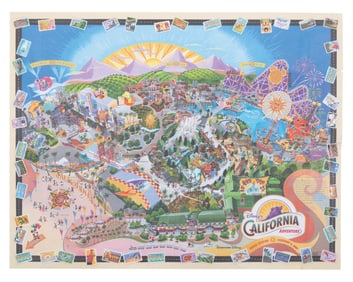 A Disney's California Adventure Grand Opening Day Map.