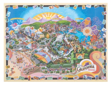 A Disney's California Adventure Souvenir Map.