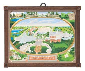 A Disney University Hand-Painted Map.