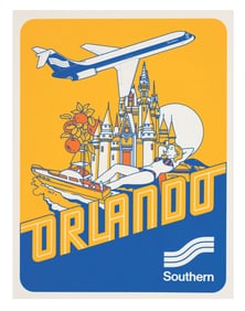 A Southern Airlines Orlando Cinderella Castle Poster.