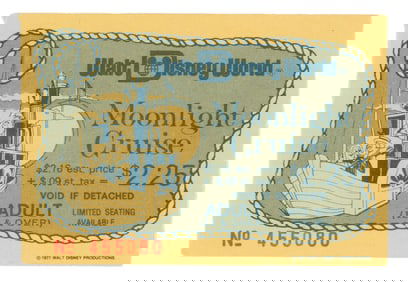 A Seven Seas Lagoon Moonlight Cruise Ticket.