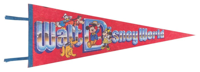 A 1970s Walt Disney World Pennant.