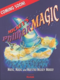 A Park Used Mickey's PhilharMagic Pre-Opening Attraction Poster.