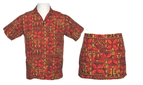 A Disney’s Polynesian Village Resort Cast Member Shirt & Apron.