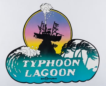 A Typhoon Lagoon Sign Graphic.