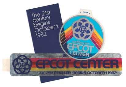 A Pre-Opening EPCOT Brochure and Pair of Stickers.