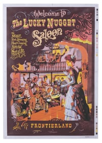 A Euro Disneyland Lucky Nugget Saloon Poster.