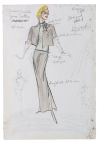 An Edith Head "My Six Loves" Debbie Reynolds Costume Design.