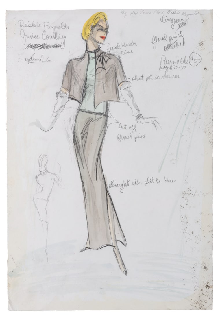 An Edith Head "My Six Loves" Debbie Reynolds Costume Design. (1 of 1)