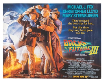 A Large "Back to the Future Part III" Subway Poster.