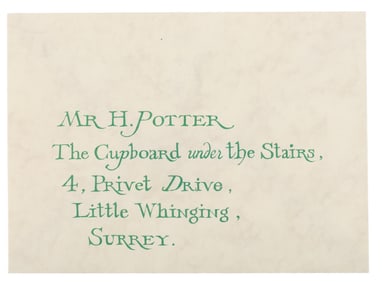 A Harry Potter Hogwarts Envelope Prop.