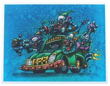 A Killer Klowns "Klown Kar" Print.