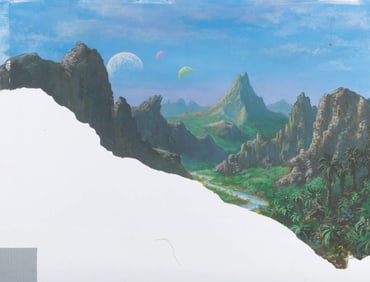 An Original "Land of the Lost" Intro Matte Painting.