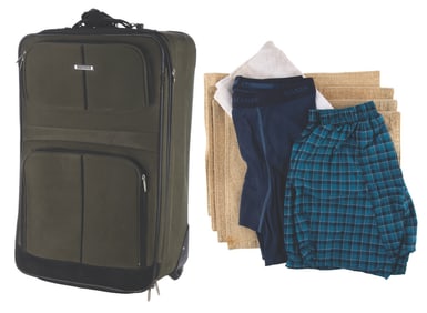 A "Marcel the Shell with Shoes On" Prop Suitcase.