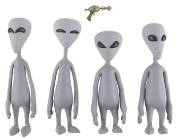 A Set of "Alien Xmas" Klept Puppets.