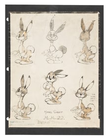 An Early Bugs Bunny Model Sheet.