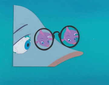 An "Incredible Mr. Limpet" Production Cel and Background.