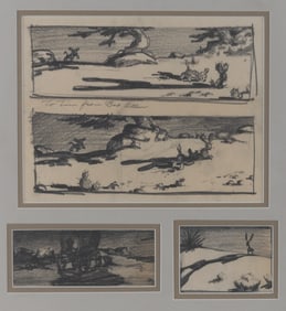 A Collection of Signed "Home On the Range" Storyboard Panels.
