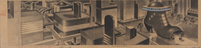 A "Hot Foot Lights" Original Layout Drawing.