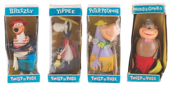 A Hanna-Barbera Twist-n-Pose Figure Collection.