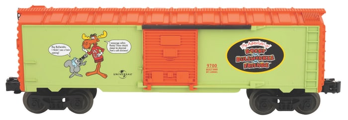 A Lionel Rocky and Bullwinkle Train Car.