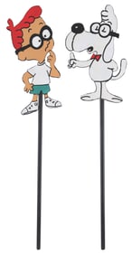 A Pair of Mr. Peabody and Sherman Lawn Decorations.
