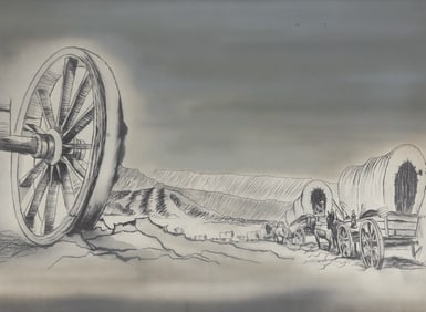 A "Wagon Train" Title Background.